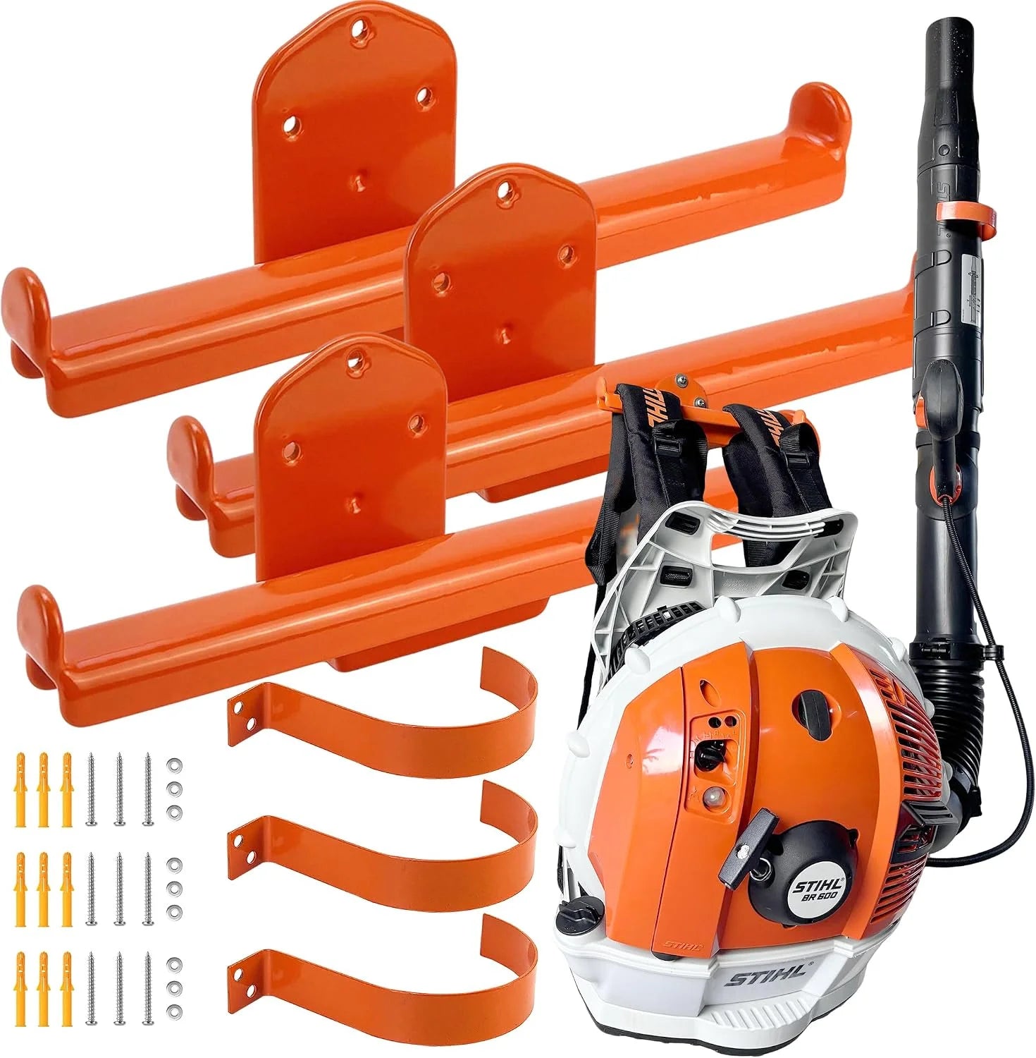 Lumi Discount Backpack Blower Rack with Tube Hook, 1 Pack Backpack Blower Wall Mount - Image 2