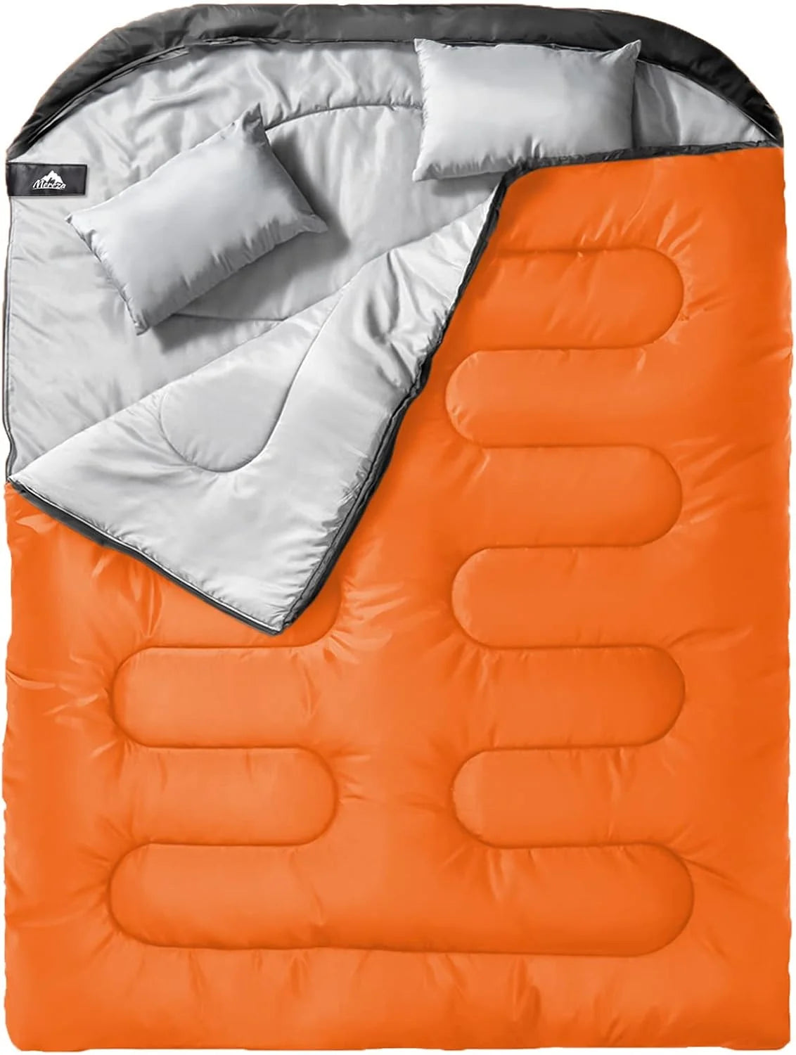 Discount MEREZA Double Sleeping Bag for Adults Mens with Pillow, XL Queen Size Two Person Sleeping Bag for All Season Camping - Image 8