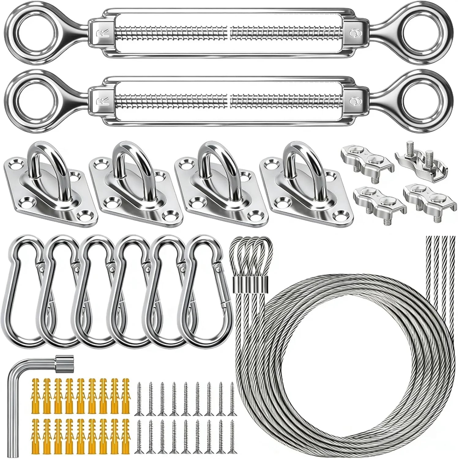 Lumi Discount Shade Sail Hardware Kit 6 Inch for Rectangle & Triangle Shade Sail Install - Image 3
