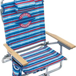 Alternative view of Discount Bahama 5-Position Classic Lay Flat Folding Backpack Beach Chair, Polyester, Navy