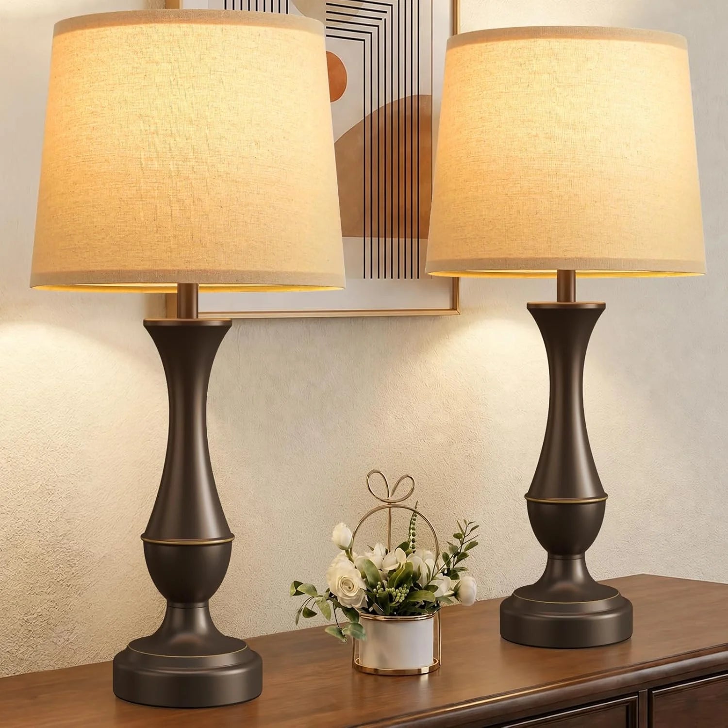 Discount Seealle Touch Lamps for Nightstand, Dimmable, Bulb Included - Image 6