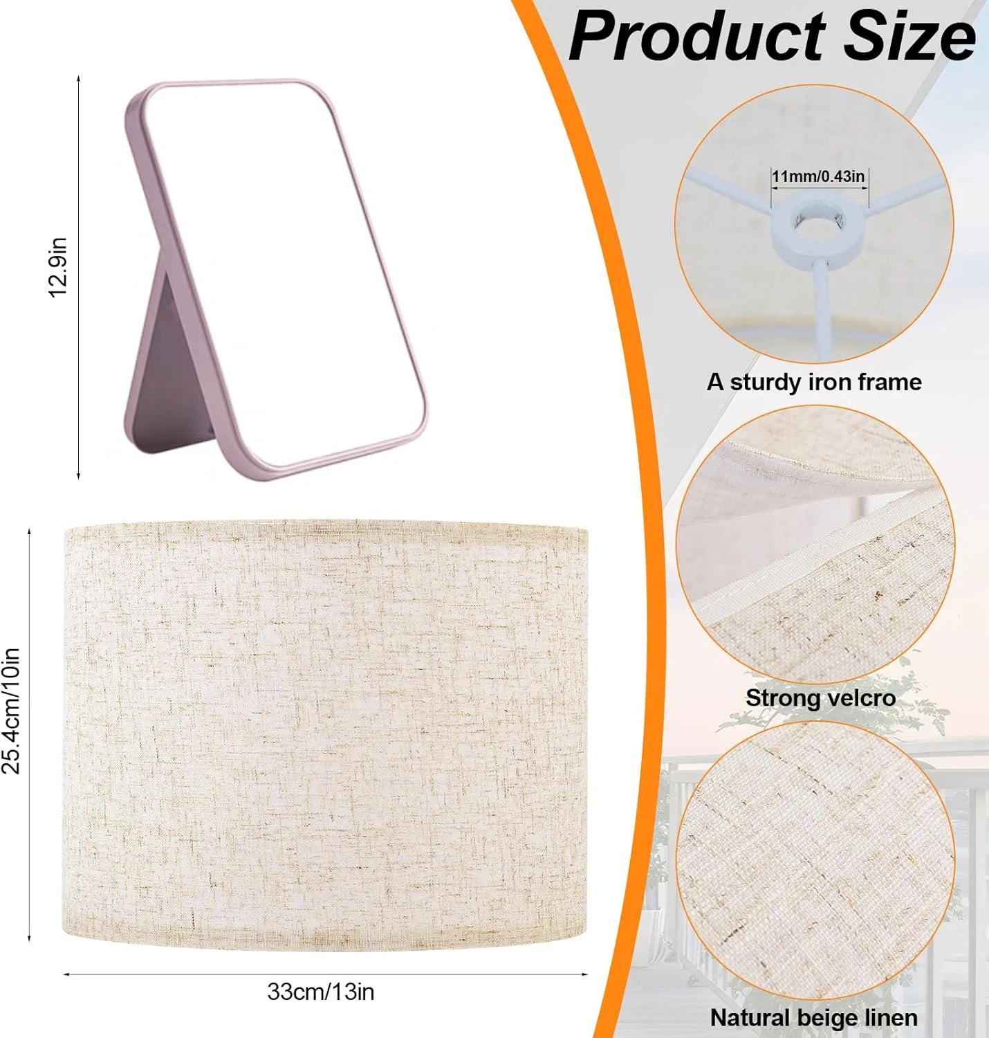 Discount Linen Lamp Shades Set of 2 - Image 4