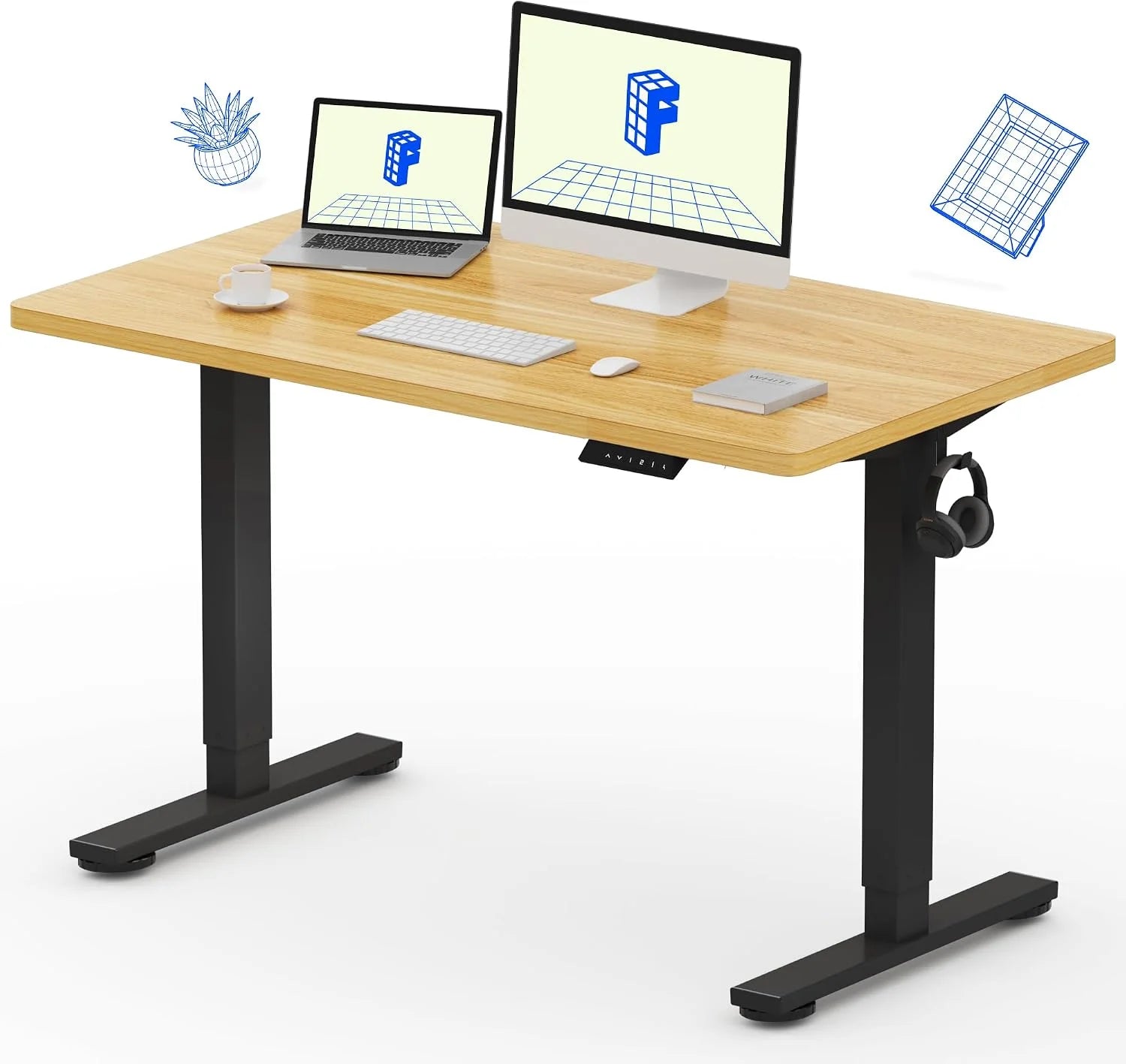 Lumi Discount FLEXISPOT EN1 One-Piece Standing Desk, Electric Adjustable with 4 Memory Presets, 176 LBS Capacity, 48x24 Black - Image 23