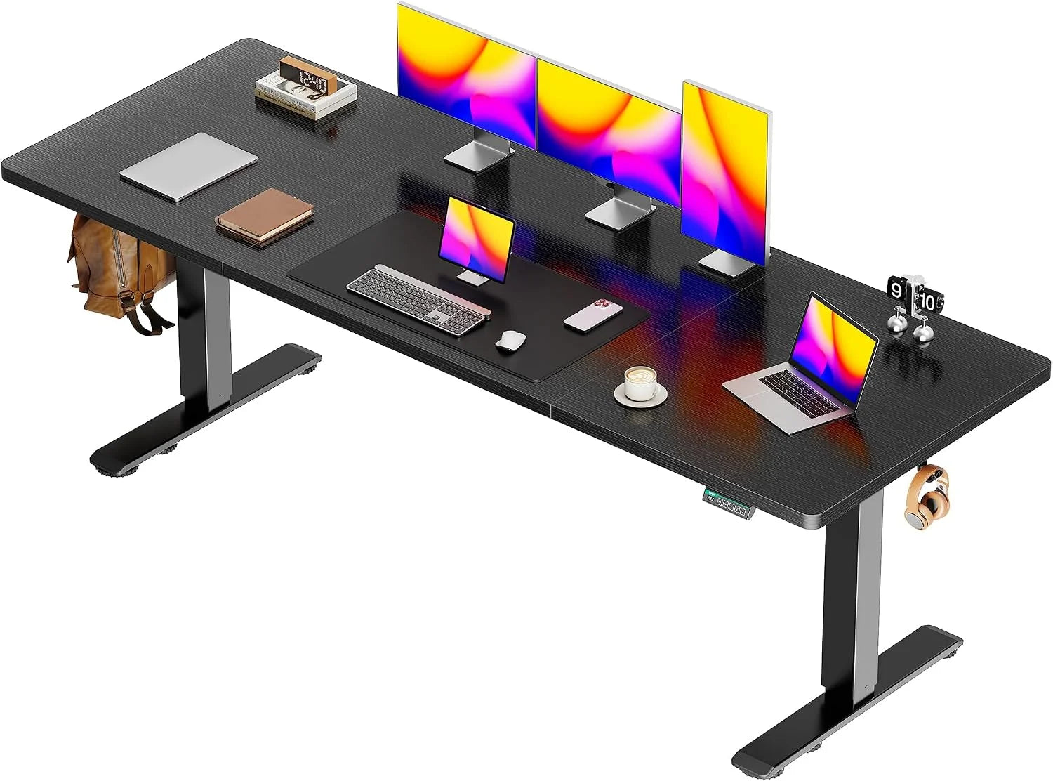Discount 55 x 28 Large Electric Standing Desk, Height Adjustable Computer Desk, 27.6 Deep Desktop - Image 6