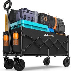 Alternative view of Discount Blomoba 35 Extra Long Folding Wagon with Adjustable Handle & Wheels, Black