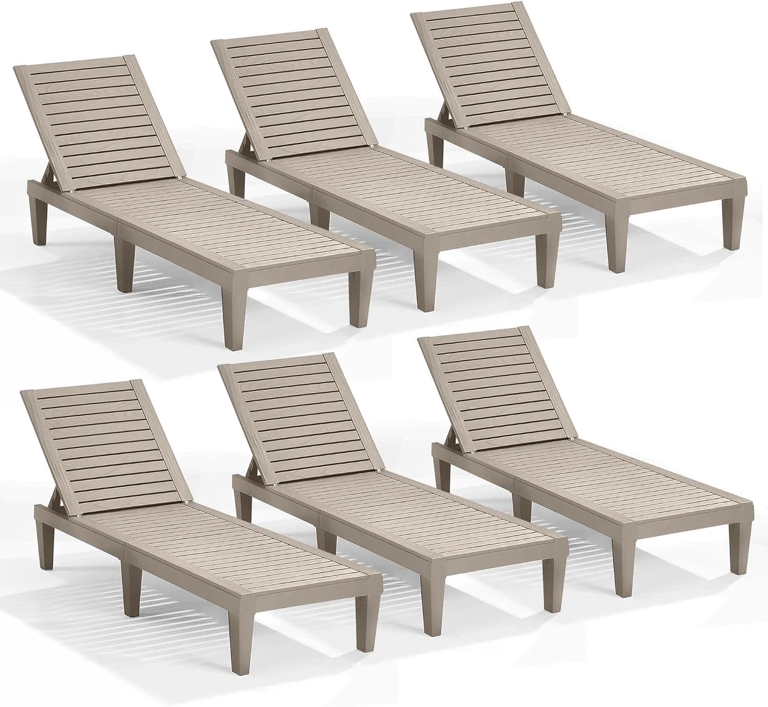 Lumi Discount Nestl Lounge Chair Outdoor, Tanning Chair, Chaise Lounge Outdoor Set of 2, 5 Adjustable Positions - Image 16