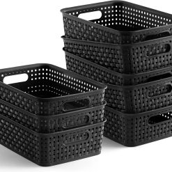 Alternative view of Discount [ 8 Pack ] Plastic Storage Baskets, Small Pantry Organization and Storage Bins, Household Organizers for Laundry