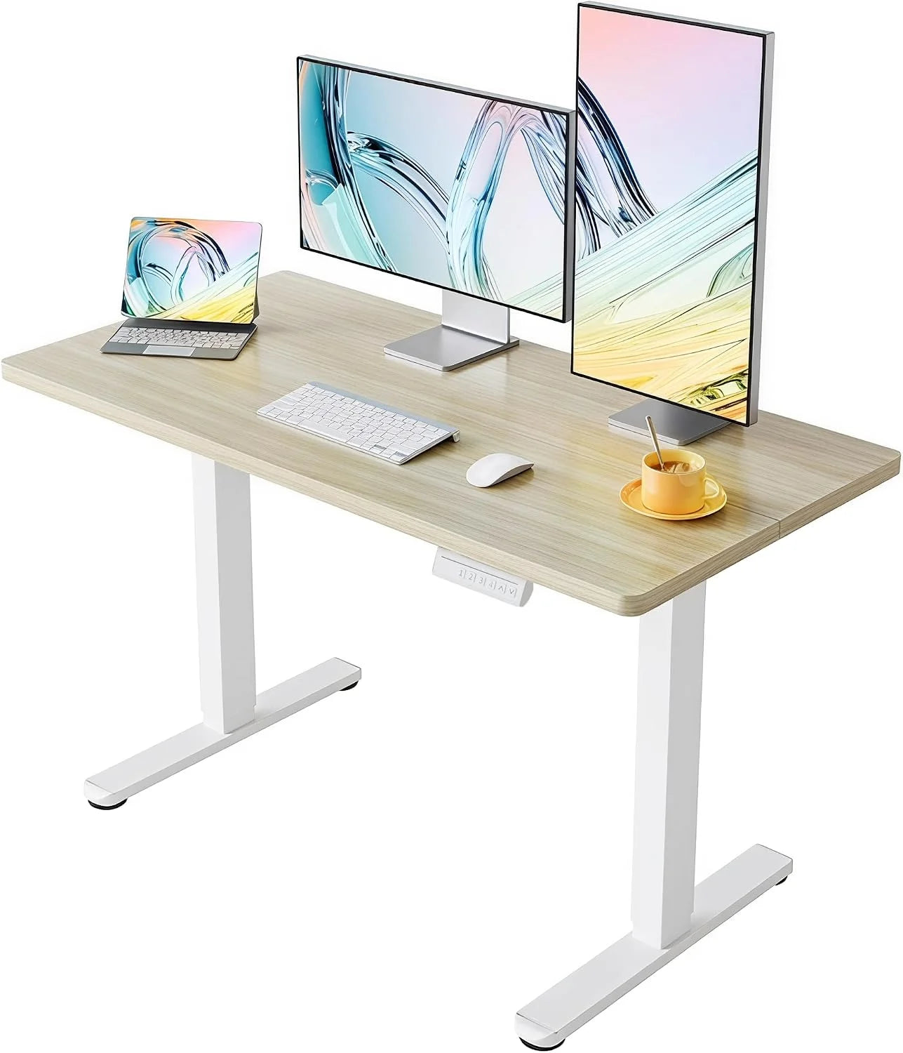 Lumi Discount HUANUO 32 Small Electric Standing Desk Adjustable Height, 4 Memory Height Settings - Image 41