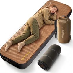 Lumi Discount Lost Horizon Air & Foam Camping Mattress, Self-Inflating Sleeping Pad, 4.5 Thick, with Pump Sack, R13 Insulation