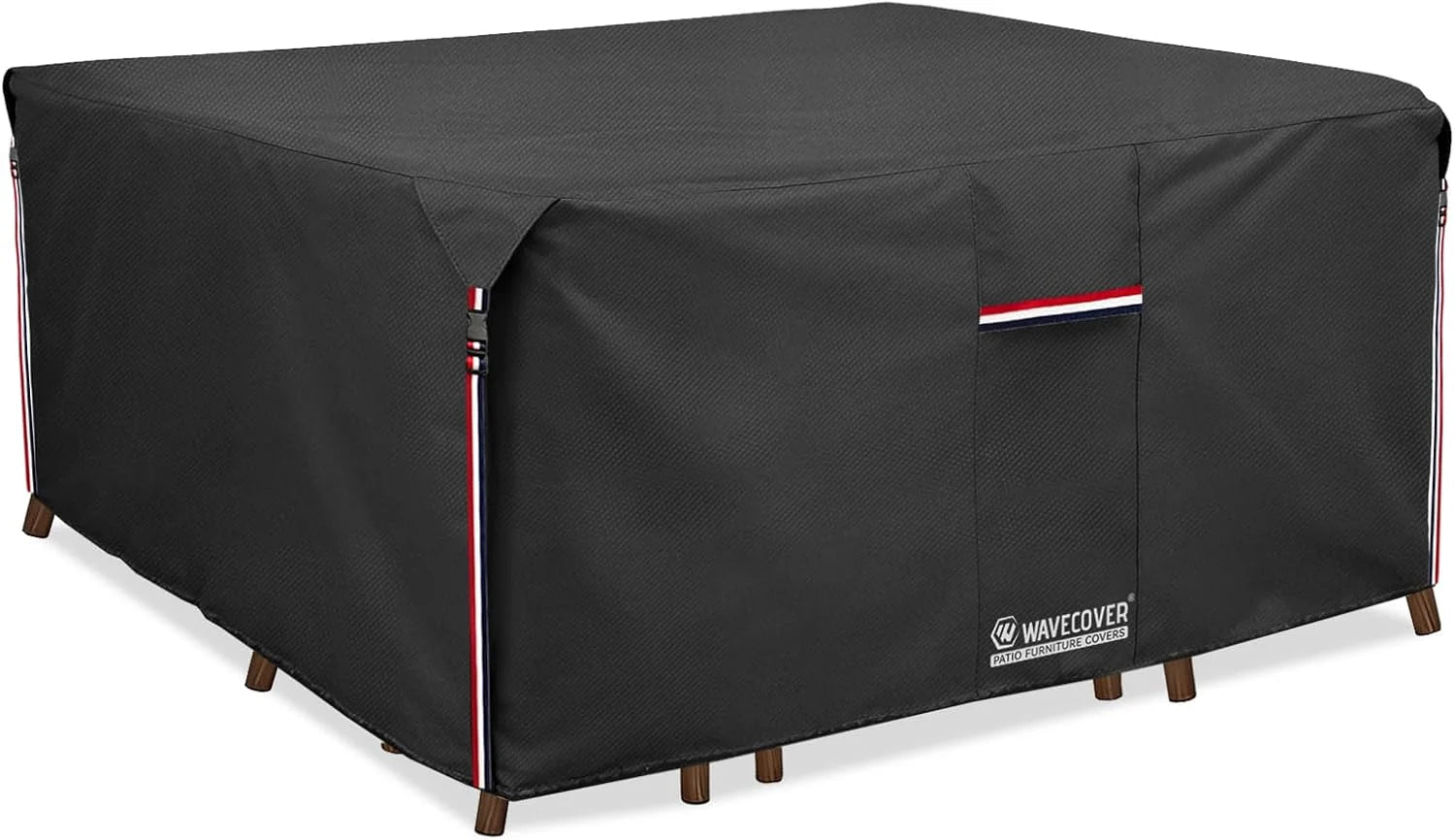 Discount Wavecover 4-Piece Patio Furniture Cover Set, 600D Heavy Duty Outdoor Furniture Covers Waterproof " Fits 3-Seater Sofa - Image 2