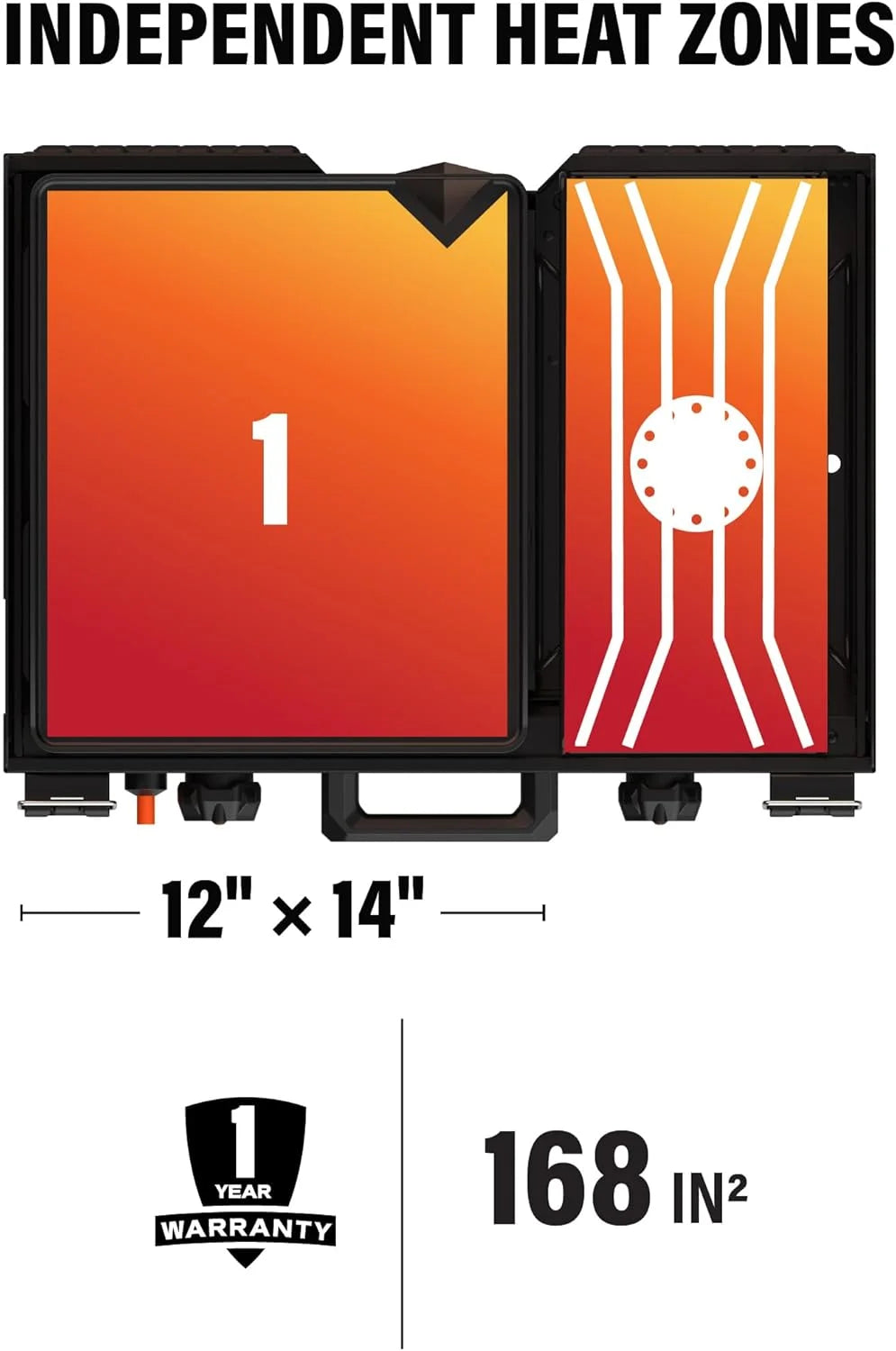 Discount 2364 12 x 14 Camping Griddle with Side Burner - Image 3