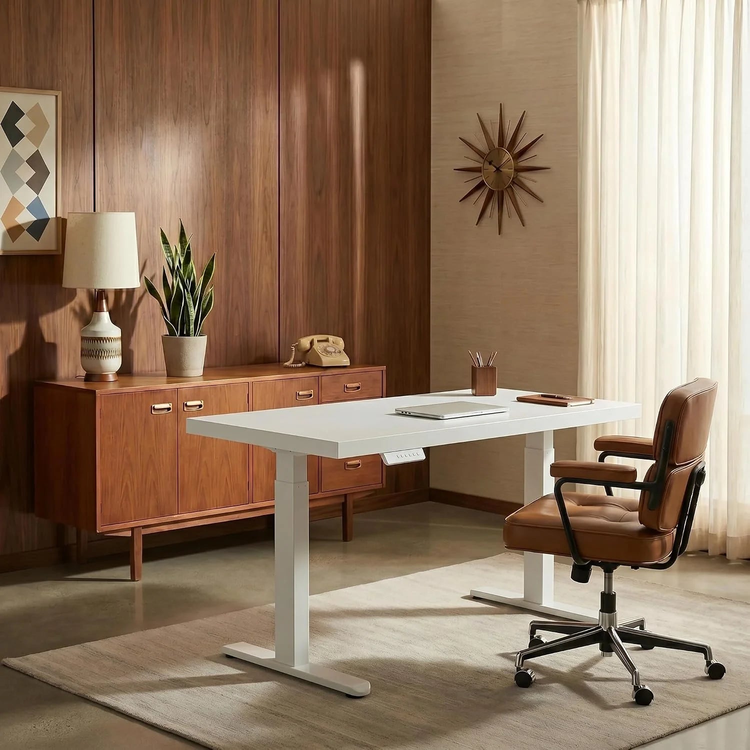 Discount Height Adjustable Electric Standing Desk, 48 x 24 Inches Sit Stand up Desk - Image 37