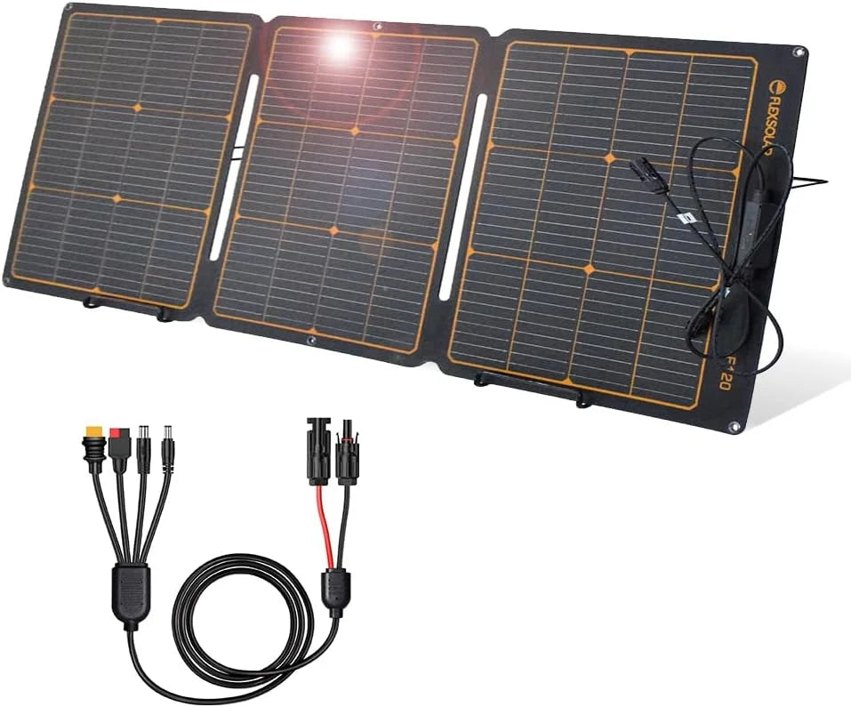 Lumi Discount FlexSolar 100W Portable Solar Panels Chargers with PD3.0 USB-C, QC3.0 USB-A and DC Outputs Foldable IP67 Waterproof - Image 4