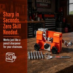 Lumi Discount Chainsaw Sharpener, Lightweight Portable Manual Chain Sharpening Tool Includes 7 Grinding Stones