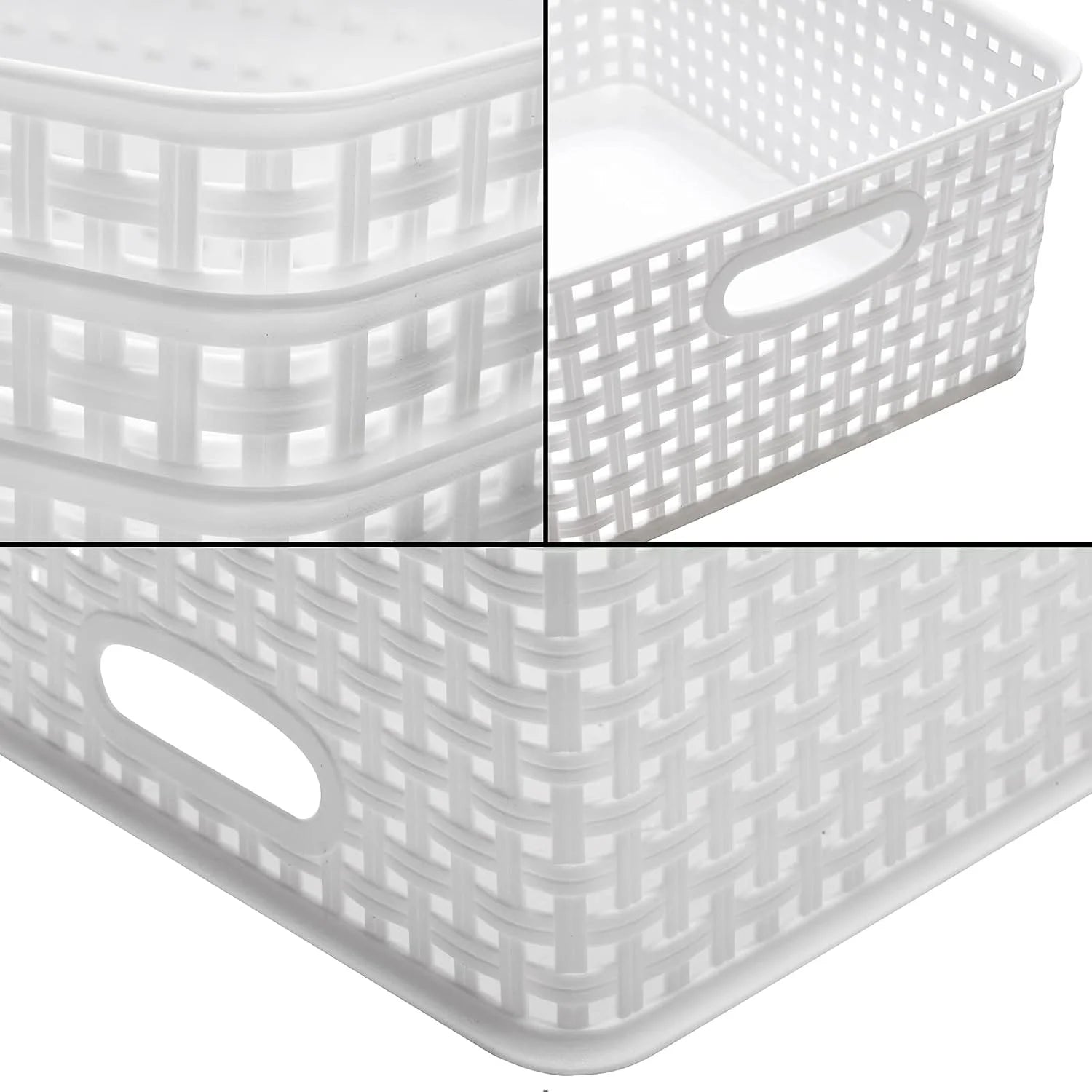 Discount Storage Baskets, 11.4X8.9X4.7, Pack of 4 (White) - Image 2