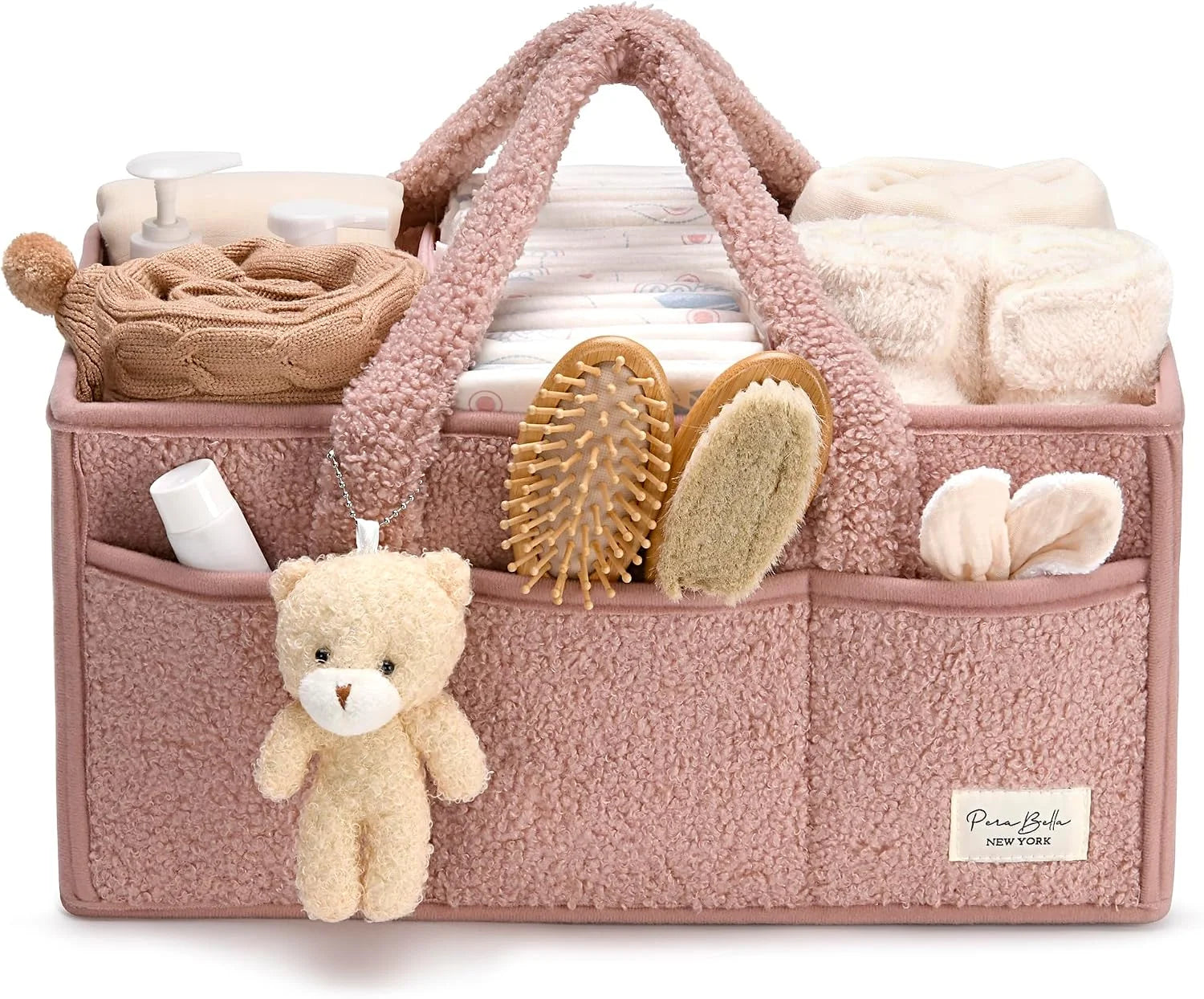 Discount Diaper Caddy Organizer for Changing Table, Storage Basket for Wipes, Gift for Baby Shower, Car - Image 2