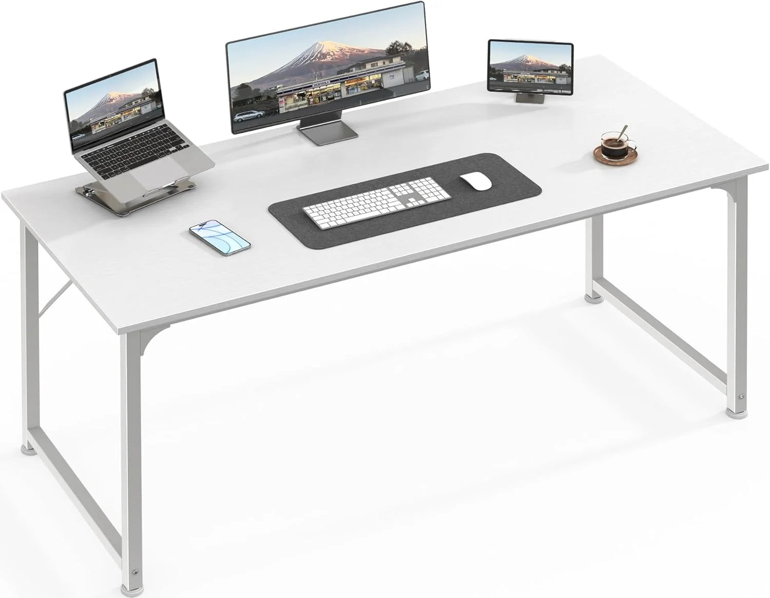 Lumi Discount Computer Desk, 55 Inch Home Office Desk - Image 5