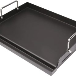 Discount 25 x 16 Pre-Seasoned Nonstick Cast Iron Griddle for Gas & Charcoal Grills, Universal Flat Top with Grease Groove