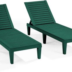Alternative view of Lumi Discount Nestl Lounge Chair Outdoor, Tanning Chair, Chaise Lounge Outdoor Set of 2, 5 Adjustable Positions