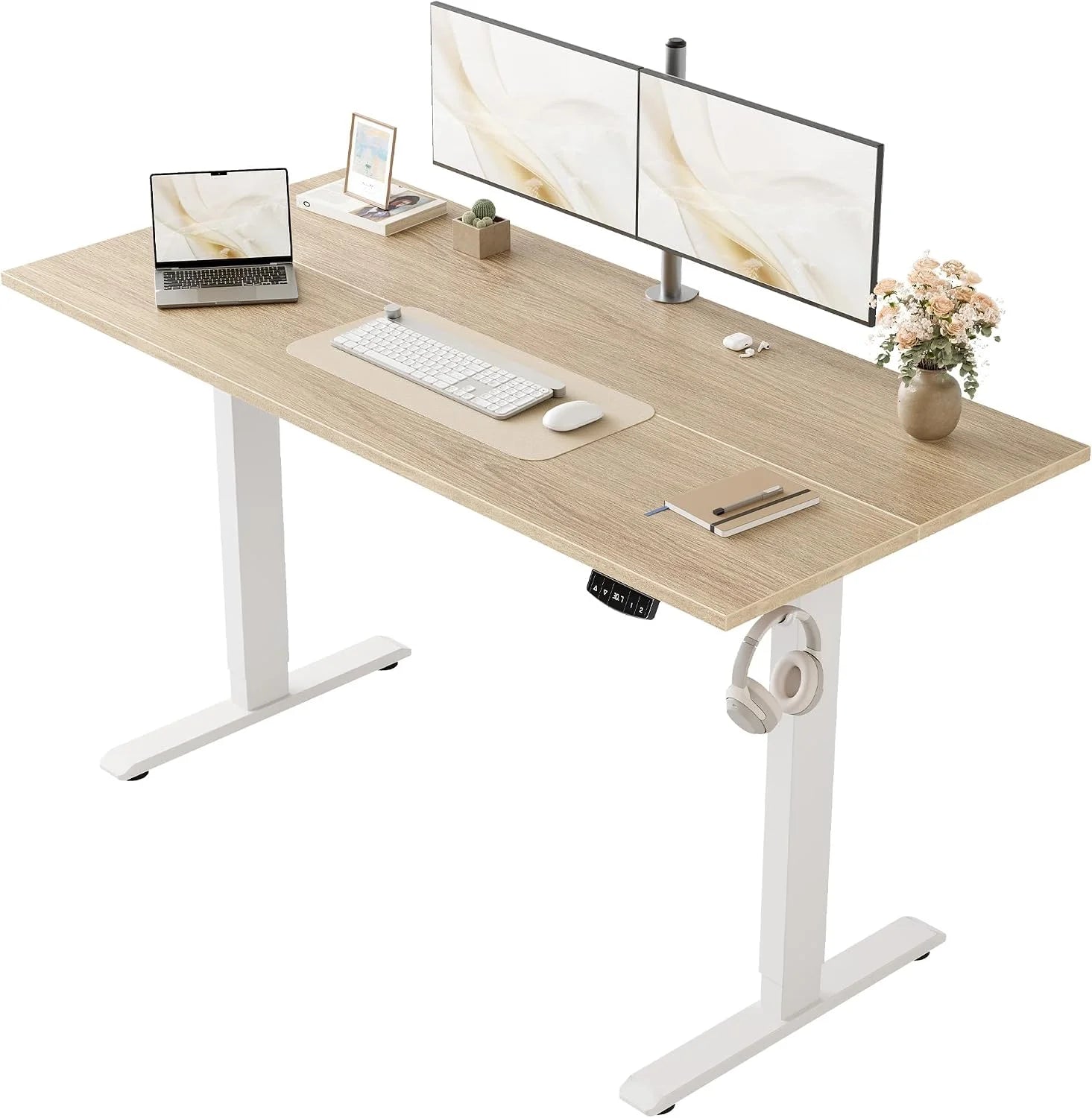 Lumi Discount Electric Standing Desk, 48 x 24 Inches Height Adjustable Desk - Image 3