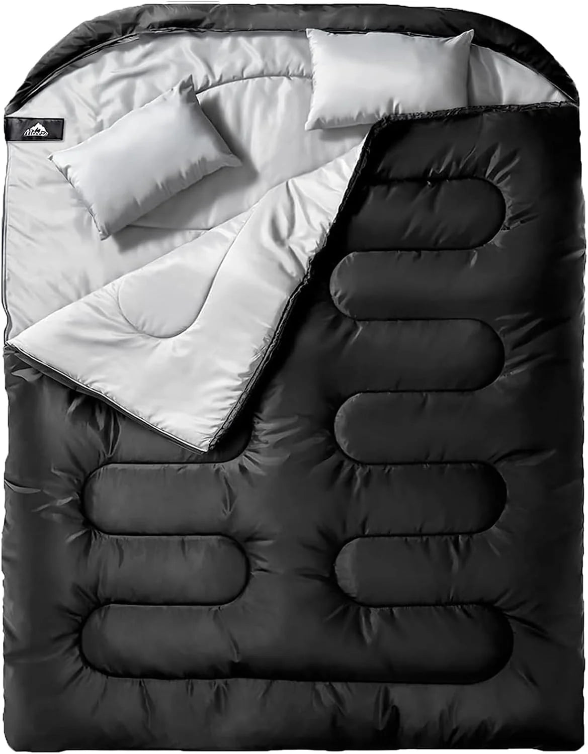 Discount MEREZA Double Sleeping Bag for Adults Mens with Pillow, XL Queen Size Two Person Sleeping Bag for All Season Camping - Image 4