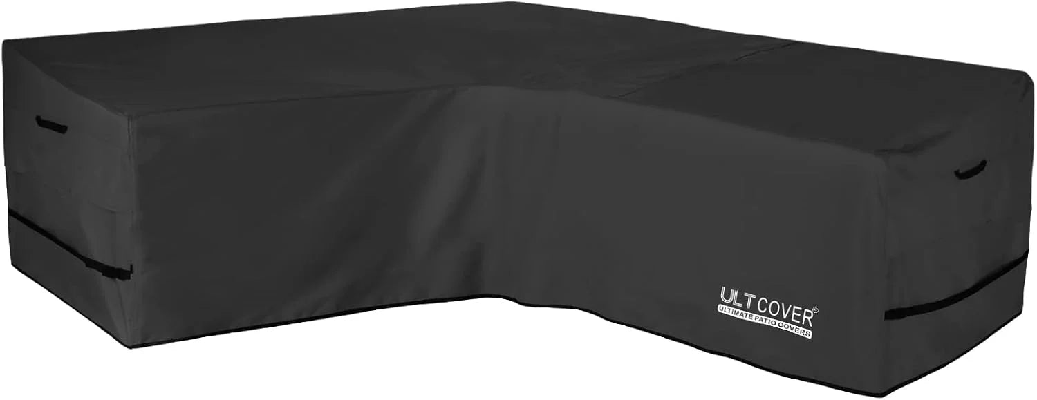 Discount ULTCOVER Patio L-Shaped Left Facing Sofa Cover Waterproof for 6-Seater Outdoor Sectional Furniture Couch 85" (Left Side) x 110"