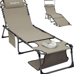 Alternative view of Lumi Discount Lounge Chair with face Hole & Canopy Shade, 400LBS Folding Portable Tanning Chair with face Hole