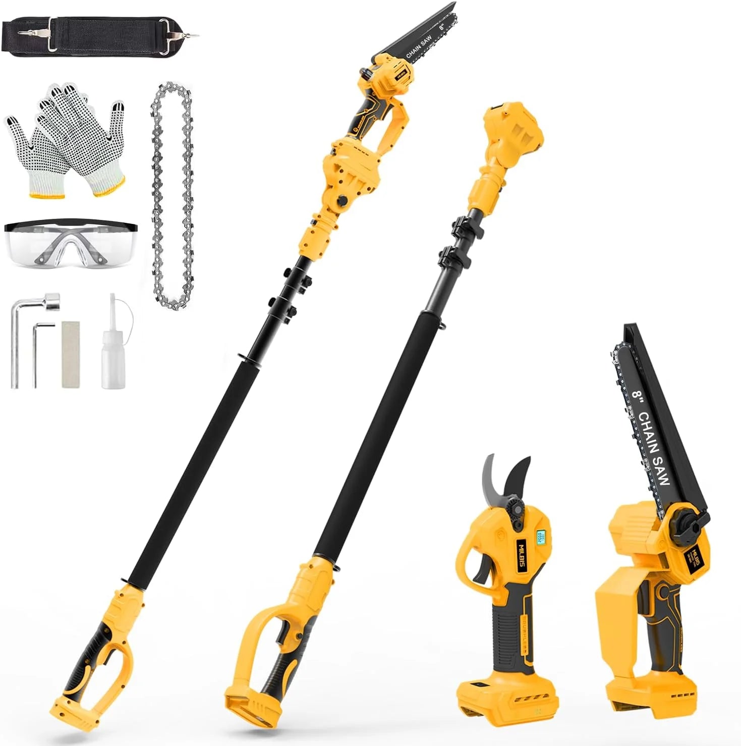 Lumi Discount Cordless Pole Saw & Electric Pruning Shears for DeWalt 20V Battery - Image 2