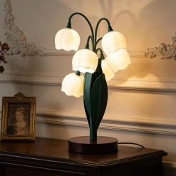 Discount Flower Lamp for Home, 3-Color Temperature, Bedside Vintage Table Lamps