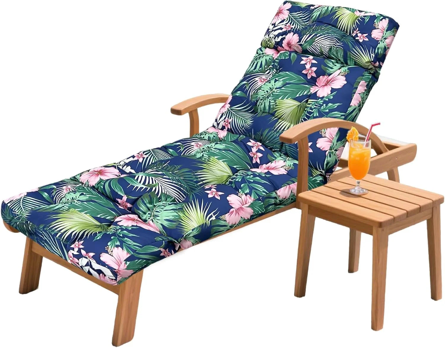 Lumi Discount HCyopin Outdoor Chaise Lounge Chair Cushion 75.1 x 23.6 x 4.7in, Waterproof Replacement Cotton Patio Thickened Pool Lounge Chair Cushion - Image 5