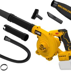 Discount YAWV Cordless Leaf Blower for Dewalt 20V Max Battery,Electric Jobsite Air Blower with Brushless Motor
