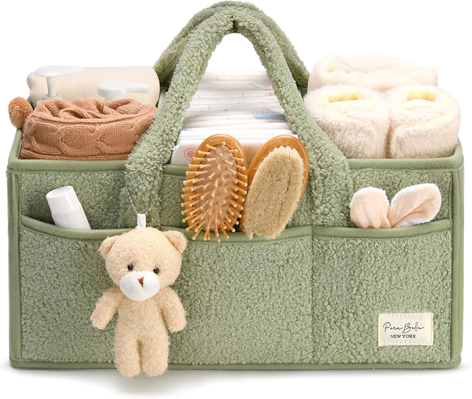 Discount Diaper Caddy Organizer for Changing Table, Storage Basket for Wipes, Gift for Baby Shower, Car - Image 3