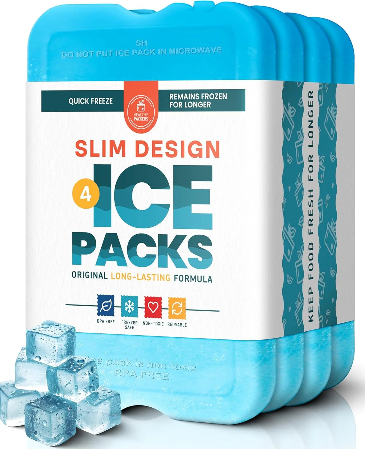 Discount Packers Ice Packs for Lunch Boxes & Coolers " Freezer Packs " Original Cool Pack - Image 4