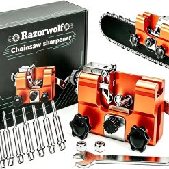 Alternative view of Lumi Discount Chainsaw Sharpener, Lightweight Portable Manual Chain Sharpening Tool Includes 7 Grinding Stones
