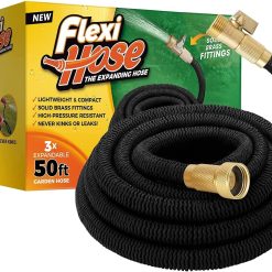 Alternative view of Lumi Discount Flexi Hose Lightweight Expandable Garden Hose, 100FT -Retractable Garden Hose, 3/4 Inch Solid Brass Fittings and Double