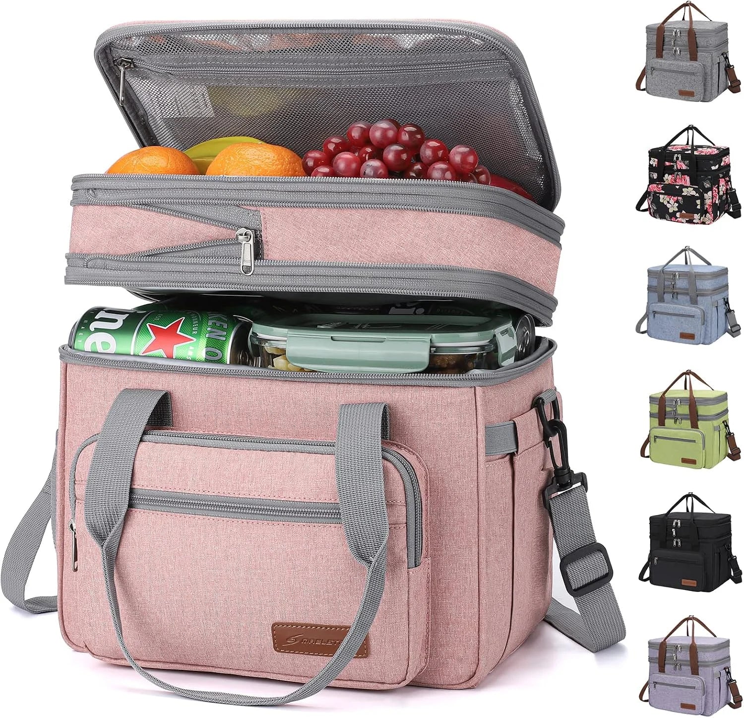 Discount 23L Insulated Lunch Box, Expandable Double Deck Cooler Bag - Image 4