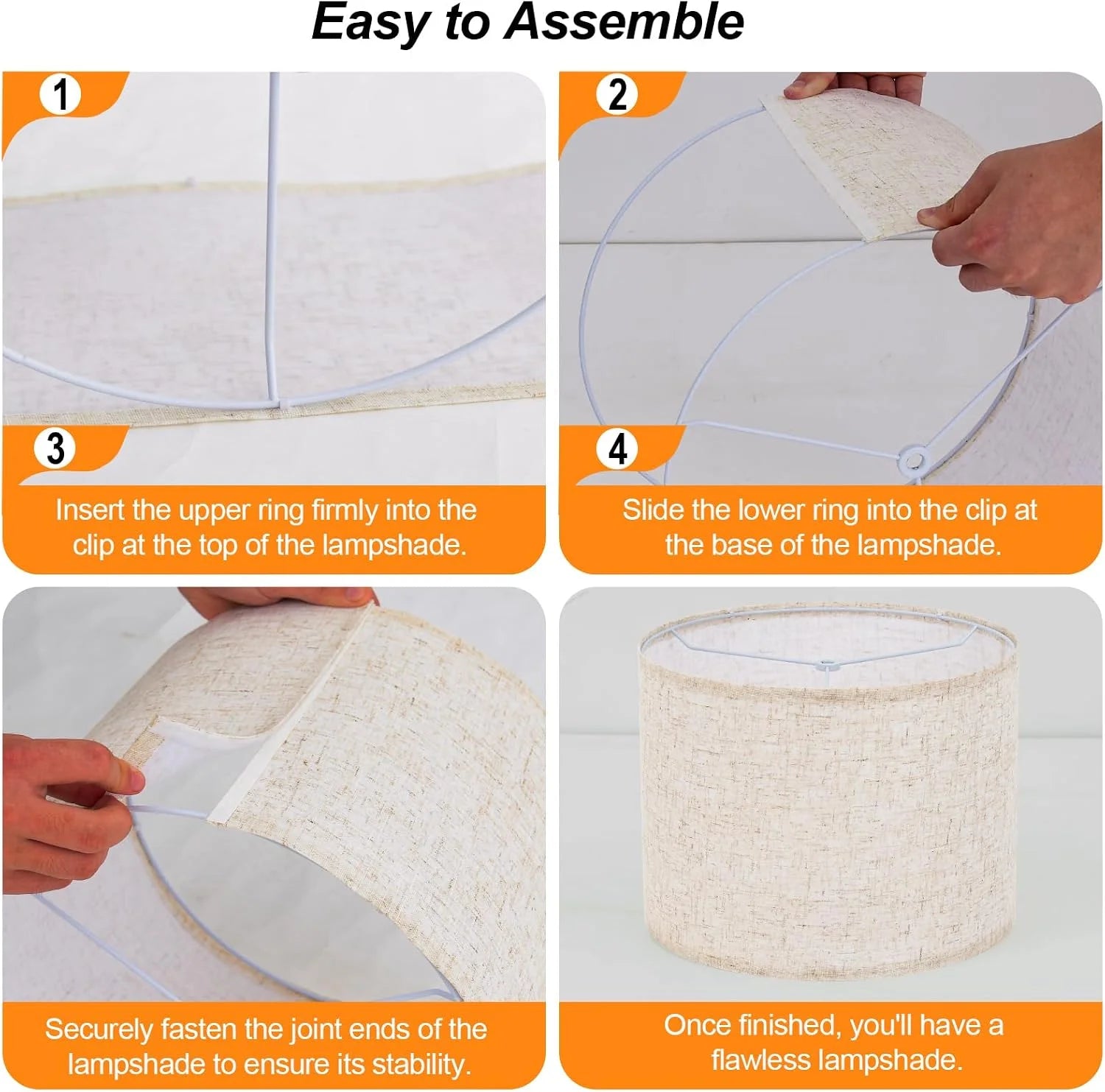 Discount Linen Lamp Shades Set of 2 - Image 6