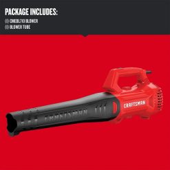 Lumi Discount Corded Leaf Blower, Powerful Lightweight Handheld Axial Electric Blower, 9 Amp (CMEBL710)