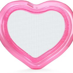 Lumi Discount Original Clear Heart Water Hammock with Mesh Pool Float for Summer Pool Parties
