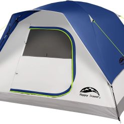 Alternative view of Lumi Discount Happy Travel Camping Tent, 4 Person Dome Tents for Camping with Rainfly, Waterproof Clip Easy Setup Portable Family Tent
