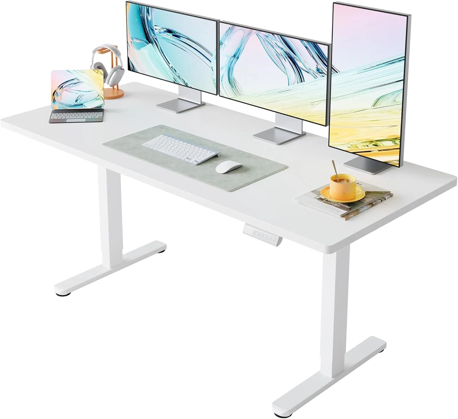 Lumi Discount HUANUO 32 Small Electric Standing Desk Adjustable Height, 4 Memory Height Settings - Image 40