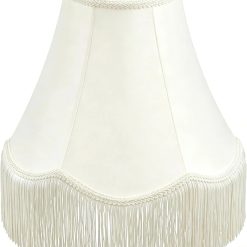 Discount Fringe Lamp Shade 6 Top x 13 Bottom x 9.6 High (Spider) Tassel Lampshade Vintage Funky Unique Scalloped Bell Lamp