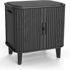 Alternative view of Lumi Discount Keter Velo 30 Gallon Outdoor Storage Cabinet, Weather-Resistant Resin Deck Box with Steel Reinforcement, Lockable