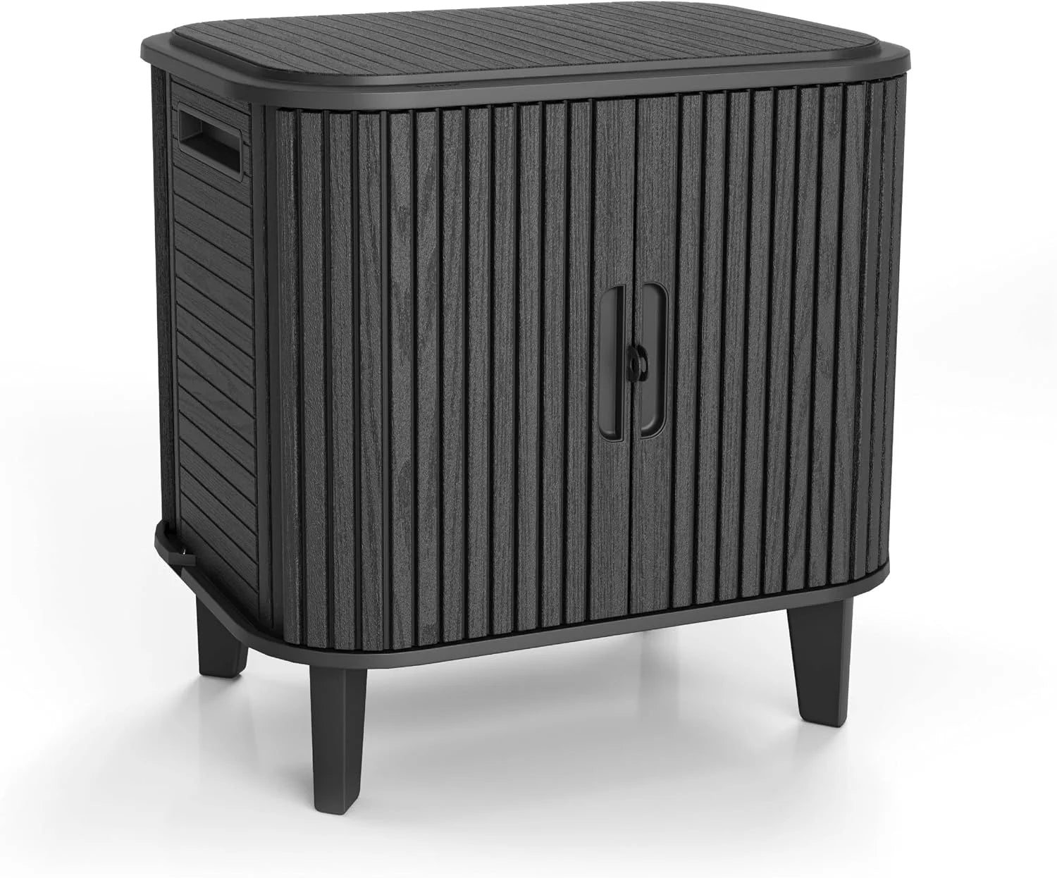 Lumi Discount Keter Velo 30 Gallon Outdoor Storage Cabinet, Weather-Resistant Resin Deck Box with Steel Reinforcement, Lockable - Image 2