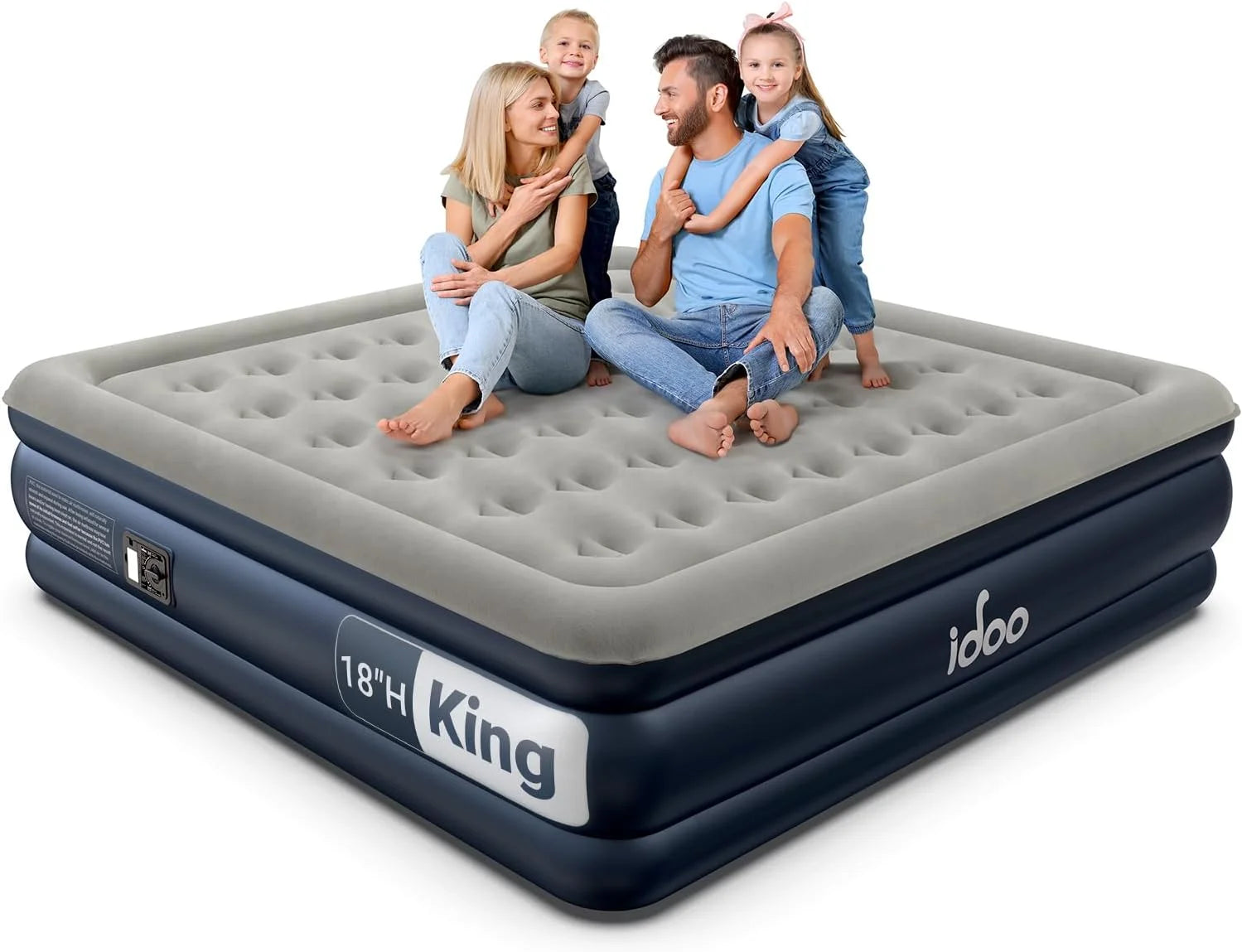 Lumi Discount Queen Air Mattress with Built in Pump, 18 Raised Comfort Inflatable Blow up Mattress, Upgraded Support Structure - Image 7