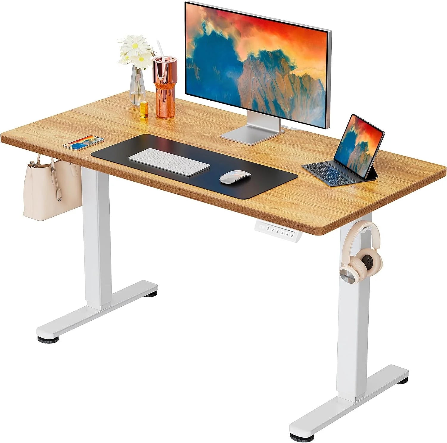 Discount Height Adjustable Electric Standing Desk, 48 x 24 Inches Sit Stand up Desk - Image 25