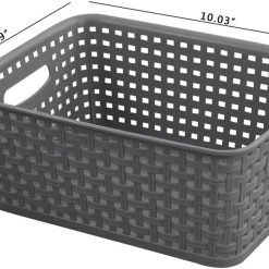 Alternative view of Discount Storage Basket, 10.03 x 7.59 x 4.09, Pack of 6, Gray