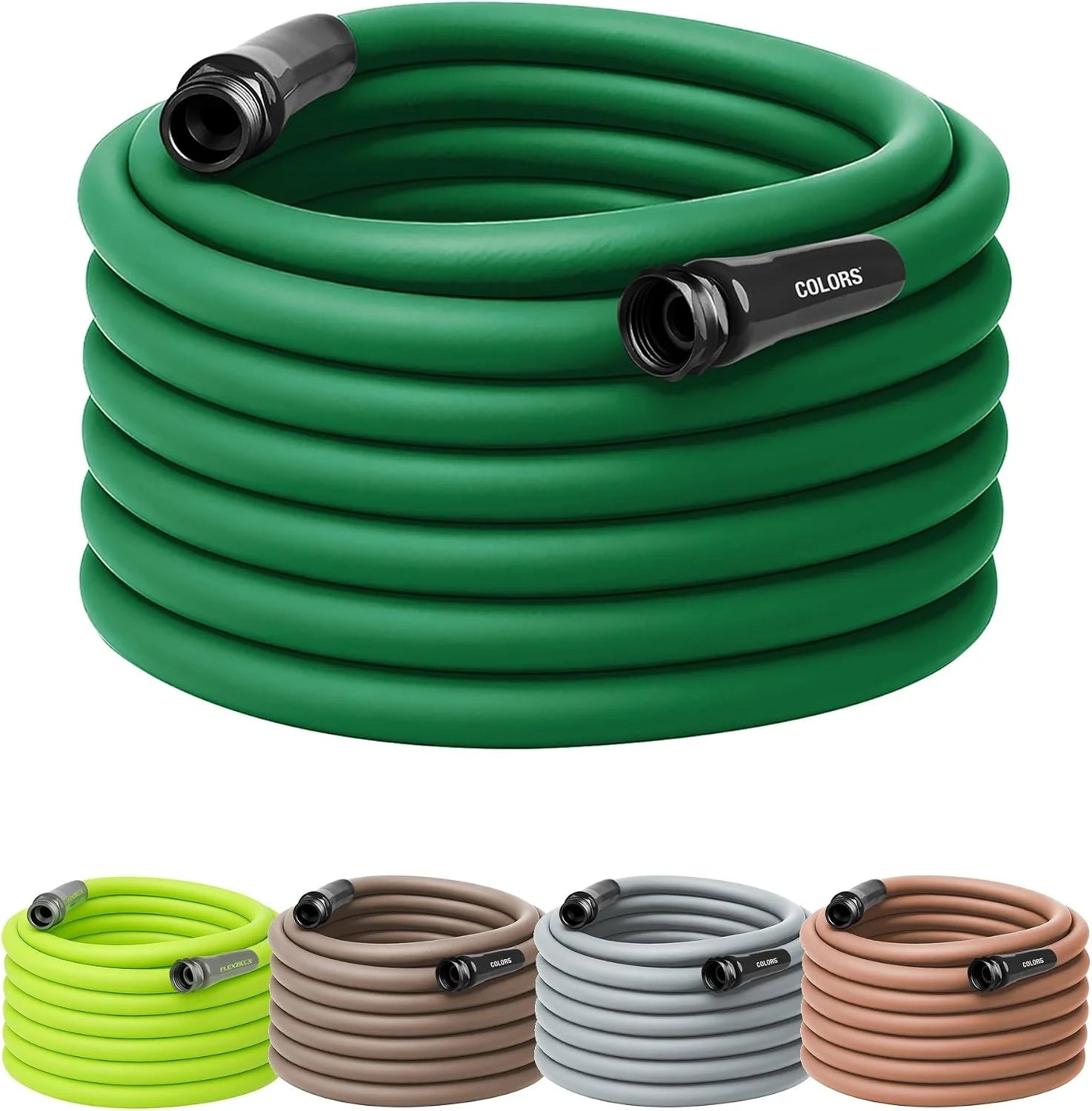Lumi Discount Garden Hose 5/8 in. x 100 ft., Lightweight All-Weather Water Hose, Durable and Flexible, Leak-Free Connections - Image 2