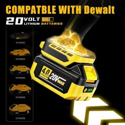 Alternative view of Lumi Discount Leaf Blower for DEWALT 20V Max Battery, 720-CFM 180-MPH Handheld Electric Brushless Dust Blower with Light " For Yard Cleanup