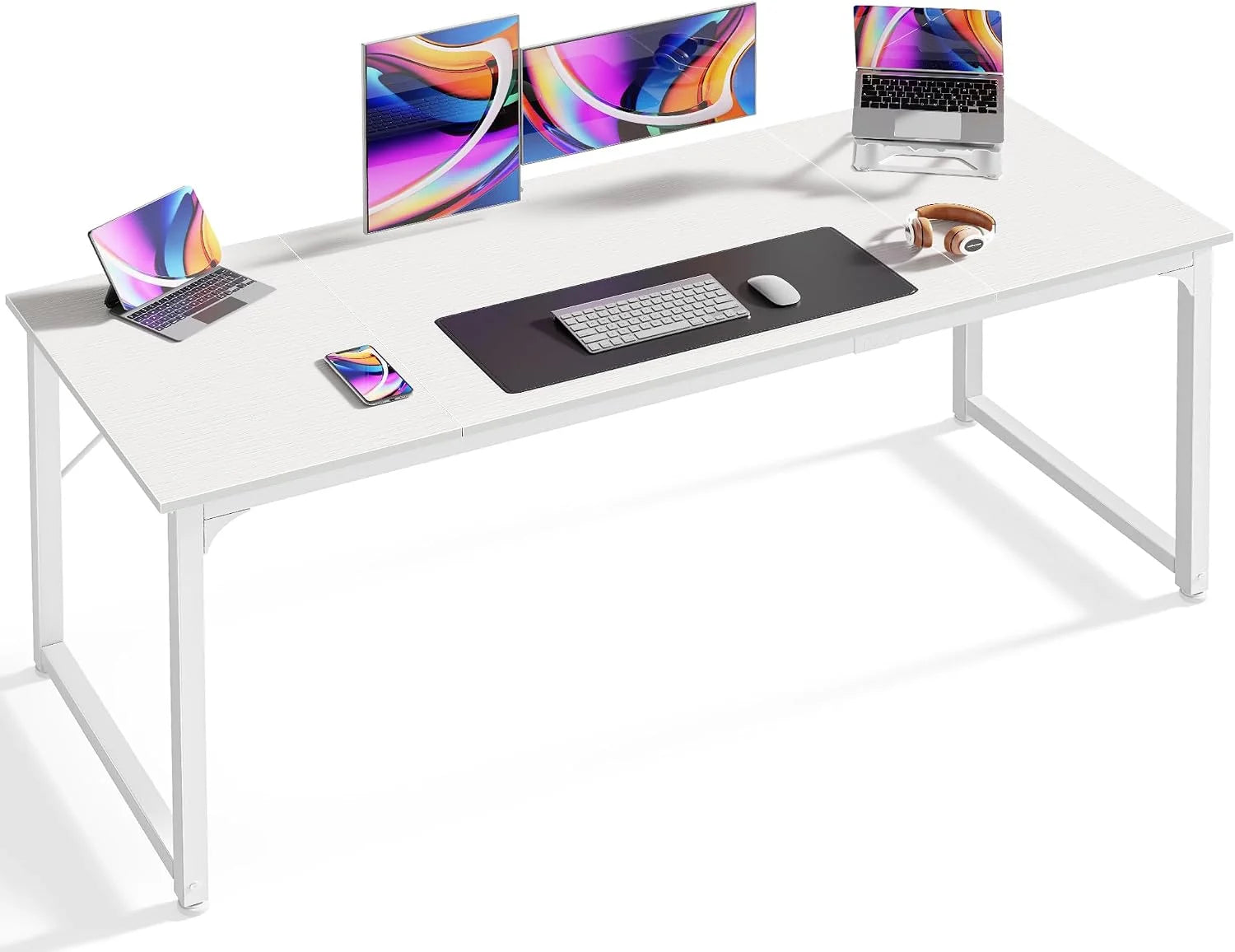 Lumi Discount Computer Desk, 55 Inch Home Office Desk - Image 7